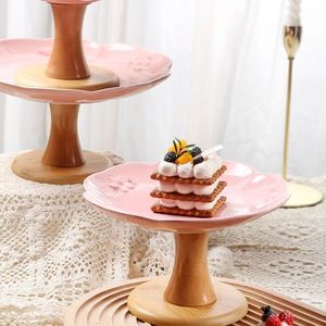 Support de présentation de pâtisserie en bois fait main avec finition lisse pour comptoir de pâtisserie et organisation de fête d'anniversaire - Product Image 3