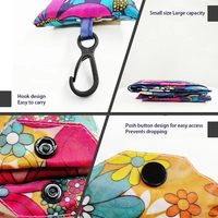 Sac de courses pliable OEM avec poche, imperméable, lavable en machine, écologique, réutilisable, sac fourre-tout en polyester pour la vente en gros