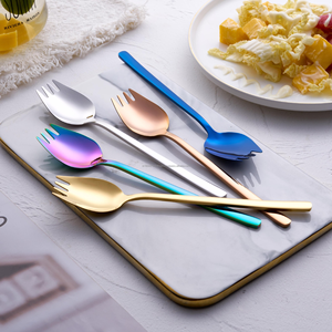 Bulk Price Metal 304 spoon and <b>fork</b> in one dual-use spork Customization Available - Product Image 5