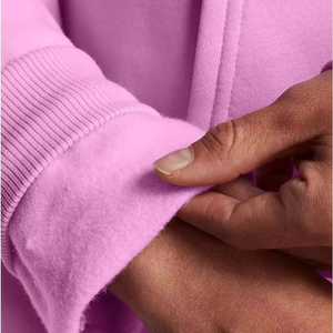 Prix de gros – Nouveaux sweats à capuche respirants anti-boulochage pour femme, style tendance, couleur unie, personnalisables - Product Image 6