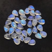 Pierres de lune arc-en-ciel 7x10 mm, cabochons en forme de poire, qualité supérieure, pierres précieuses en vrac de qualité AAA pour la création de bijoux