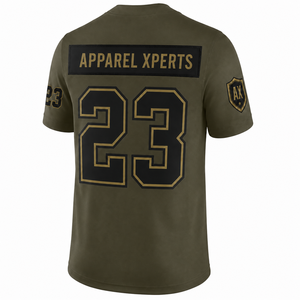 Camiseta de Fútbol Personalizada Unisex con Cuello en V, Color Verde Oliva 23, Sublimada, Transpirable, Antihumedad, Antibacteriana, Corte Regular, Manga Corta - Product Image 2