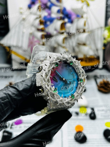 VVS Moissanite Diamond throne Design <b>Watch</b> Iced Out Luxury Hip Hop Gradient Dial Bold Statement Designer Timepiece - Product Image 4