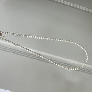 Collar de Perlas de Agua Dulce Verde 2025, 8-9mm, Casi Redondas, Estilo Multiusos, Cadena de Suéter de Plata S925, Perla Multiestilo - Product Image 4