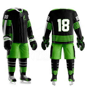 Conjunto de Uniforme de Hockey sobre Hielo para Hombre Adulto, Jersey y Pantalones de Poliéster Sublimado, Manga Larga, Cintura Elástica, Color Sólido, Transpirable, Personalizable - Product Image 6