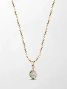 Pendentif Diamant Solitaire Rond Cultivé en Laboratoire, Monture Pavée Noircie, Délicat, pour Usage Quotidien, Breloques Modernes, Or Massif 14k 18k, Vente en Gros - Product Image 1