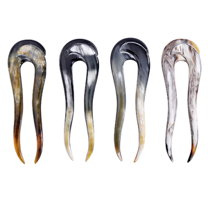 Épingles à cheveux en corne de buffle naturelle personnalisables en gros, accessoires élégants pour filles et femmes à bon prix - Product Image 3