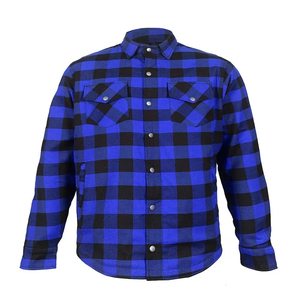 Camicia da uomo in flanella <span class=keywords><strong>a</strong></span> quadri blu e nera, <span class=keywords><strong>a</strong></span> maniche lunghe, con bottoni, casual, per l'autunno, 100% cotone, <span class=keywords><strong>a</strong></span> maniche lunghe, fantasia <span class=keywords><strong>a</strong></span> quadretti - Product Image 1