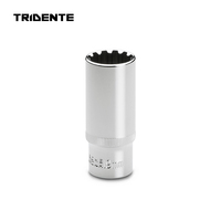 Douille à cliquet profonde métrique 17 mm, entraînement 3/8, pour écrous de blocage, usage industriel, bricolage, OEM/ODM personnalisable, Tridente RS34017, Taïwan, garantie 1 an
