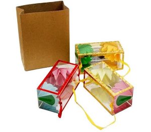 Colorful Plastic Dice <b>Box</b> With Transparent Panels And Handle For Kids <b>Magic</b> Tricks - Product Image 1
