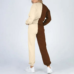 Puff Printing Custom 2 <b>Piece</b> Hoodie Jogger <b>Set</b> Elegant Casual Tracksuit Women USA Size Pullover Drawstring Hoodie 100% Cotton - Product Image 3