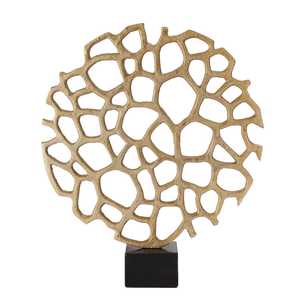 Trendy Jaffs Exports Aluminum Sculpture <b>Figure</b> Shape Gold Plated Eco-Friendly Durable Handmade Modern Art Design Tabletop Decor - Product Image 1