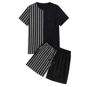 Ensemble deux pièces pour homme, t-shirt et short, tenue décontractée d'été, tissu léger et respirant, ensemble de vêtements confortables pour tous les jours - Product Image 5