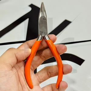 Pince à bec courbé OEM 130 mm, haute performance, en acier inoxydable de qualité supérieure, avec poignée en PVC, pour la fabrication de bijoux et la création de boucles - Product Image 2