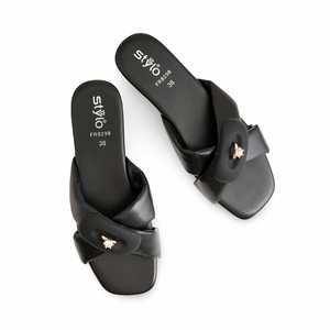 Sandales à talon formelles noires pour femmes FR8296 - Product Image 1