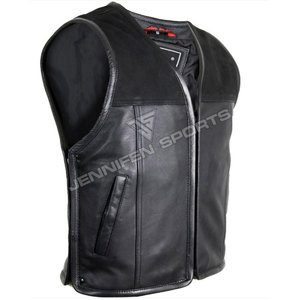 Chaleco de Motocicleta de Cuero Genuino Hecho a Mano, Transpirable, Diseño Clásico de Invierno, Prenda Exterior Cómoda - Product Image 2