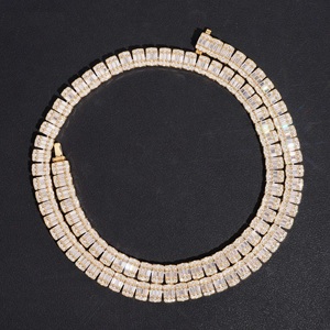 Collar de Cadena de Discos de Plata de Ley 925 de Lujo, Chapado en Oro/Plata, con Eslabones de Moissanita, Joyería Hip Hop, Diseño Exclusivo - Product Image 4