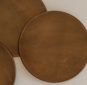 Classic Heritage Brass <b>Coaster</b> Set Handcrafted Premium Round <b>Drink</b> <b>Coasters</b> Heat Resistant Table Protector Luxury Barware - Product Image 6