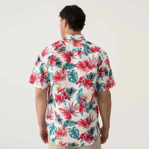 Nouvelles chemises hawaïennes pour hommes, fermeture à boutons, respirantes, écologiques, séchage rapide, 100% soie, chemises de plage pour hommes - Product Image 2