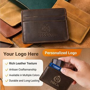 Cartera Delgada con Logotipo Personalizado al por Mayor, Estuche para Tarjetas con Grabado Nacional para Tarjetas de Crédito - Product Image 4