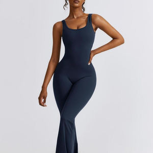 202 Mono enterizo liso para mujer, ropa casual, mono personalizado sin mangas, mono enterizo sin espalda para fitness, para mujer - Product Image 6