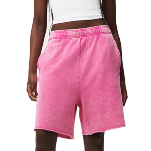 Shorts délavés à l'acide pour femmes, style mode, streetwear, décontracté d'été, joggers, vintage à boutons - Product Image 1