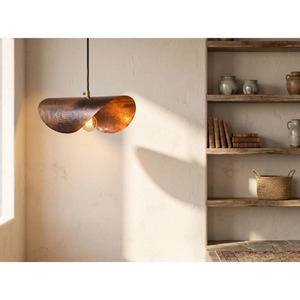 High End Quality <b>Rustic</b> Copper Arch Pendant <b>Light</b> <b>Fixture</b> Hand Hammered Metal Ceiling Lamp Lighting Decorations - Product Image 4