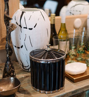 Seau à glace en métal bohème avec motif floral, étanche et durable, portable pour fêtes et bars, capacité 2L