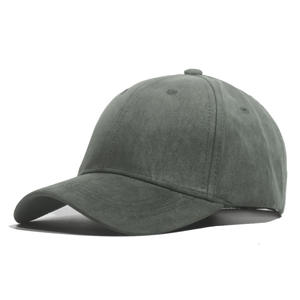 Custom Design Logo Solid Color Suede Baseball <b>Cap</b> for <b>Men</b> Women Basic 4 Panel Metal Buckle Back Closure - Product Image 6