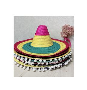 Chapeau de paille mexicain surdimensionné prix usine/chapeau de bambou de plage à large bord coloré Sombrero de fête pour l'extérieur - Product Image 2