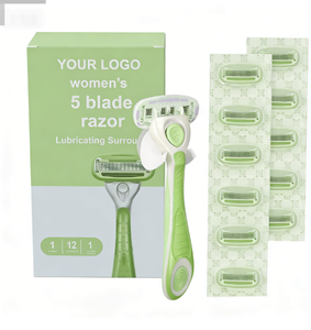 Rasoir réutilisable écologique Custom Spa Breeze, lames triples en acier inoxydable, matériaux recyclés, manche en bambou naturel pour femmes - Product Image 1