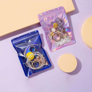 Manufacturer Business Custom Logo Self-Adhesive Mailer <b>Small</b> Plastic Clear Recycled <b>Zip</b> Lock <b>Bags</b> With Black Zipper Ziplock - Product Image 5