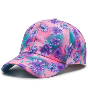 Floral Print Baseball Cap Unisex Adult Casual Spring <b>Summer</b> <b>Hat</b> Breathable Polyester 56-58CM - Product Image 3
