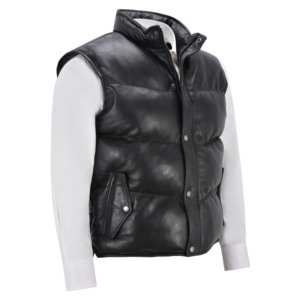Custom 100% Genuine Nappa Leather <b>Men</b>’s Puffer <b>Jacket</b> Bold Color YKK Zipper Private Label OEM ODM Wholesale Premium Street Style - Product Image 2