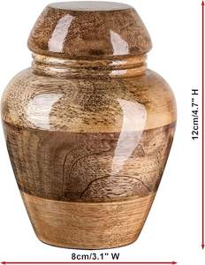 Elegante urna de madera para cenizas, recipiente conmemorativo para funeral, recipiente decorativo para guardar recuerdos. - Product Image 2