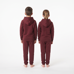 Conjunto Deportivo con Capucha para Niños, Invierno, Algodón y Felpa, Color Vino, Ropa Casual Infantil, Colección de Ropa Personalizada - Product Image 6