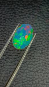 Ópalo Etíope Natural, Gema Suelta, Corte Ovalado, Cabujón, Color Blanco con Efecto de Fuego, para Joyería, Ópalo Etíope Ovalado - Product Image 3