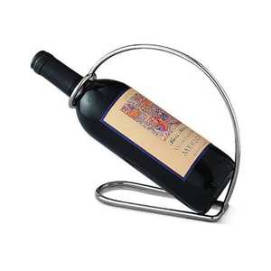 Porte-vin en bois sur pied avec poignée, support de rangement pour comptoir, capacité 4 bouteilles - Product Image 3