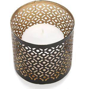 Round bowl shape hammered metal candle <b>jar</b> <b>decorative</b> container - Product Image 3