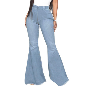 Jeans de Mezclilla Personalizados de Cintura Media, Corte Regular, Estilo Flare, Secado Rápido, Transpirables, Estilo Vintage, Moda Urbana - Product Image 2