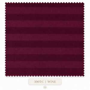 Juego de Sábanas Queen Satin Stripe de 2CM para Hotel y Hogar, 300 Hilos, Incluye Funda de Almohada y Funda Nórdica - Product Image 1