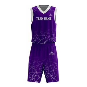 Uniforme de Baloncesto Personalizado Unisex, Sublimado, 100% Poliéster, Antibacterial, Sin Mangas, con Logotipo Frontal del Equipo - Product Image 2