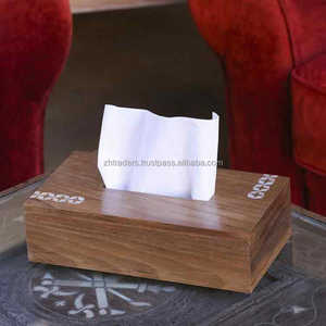 Boîte à mouchoirs en incrustation de vadrouille classique faite à la main écologique de haute qualité Logo personnalisé couleur étui à serviettes décoratif pour Eid Ramadan - Product Image 1