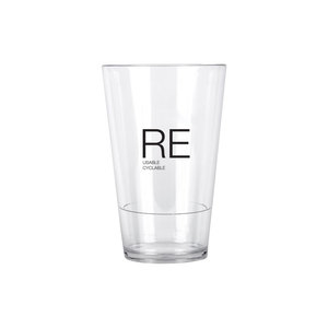 Durable Clear Party <b>Cup</b> 15oz 430ml Crafted From Ecozen Plastic As A <b>Reusable</b> <b>Coffee</b> And Drinkware Small size - Product Image 2