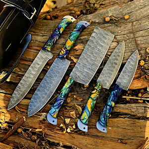 มีดครัวชุดเต็มคุณภาพสูงขายดี ผลิตจากเหล็กดามัสกัส 67 ชั้น แกนกลาง VG10 พร้อมด้ามจับ G10 - Product Image 3