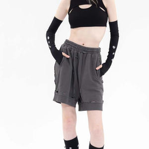 Shorts en molleton personnalisés en gros, 400 g/m², shorts en molleton bouclette, impression puff, shorts streetwear pour les marques streetwear américaines - Product Image 2