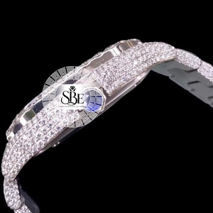 Reloj de Cuarzo ETA de Acero Inoxidable Cuadrado Estilo Hip Hop para Hombre, con Diamantes Brillantes, de Lujo, para Regalo Empresarial - Product Image 2