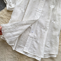Blusas Elegantes de Verano de Manga Corta para Mujer, Camisas Sólidas con Manga Farol, Tops Elegantes para Dama, Ropa al por Mayor para Mujer