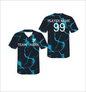 เสื้อเบสบอลแบบกำหนดเอง คอวี แขนสั้น ผ้าโพลีเอสเตอร์ซับเหงื่อ พิมพ์ชื่อทีม สำหรับผู้ใหญ่ ทุกฤดูกาล - Product Image 4