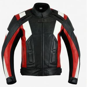 Chaqueta Varsity de Cuero para Hombre, Elegante y de Alta Calidad, Chaqueta de Motociclista de Invierno Personalizada con Diseño sin Cuello y Patrón de Letras - Product Image 1